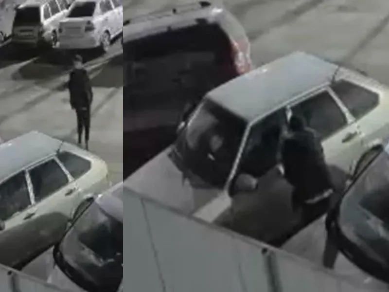 Угон автомобиля попал на видео в Актобе