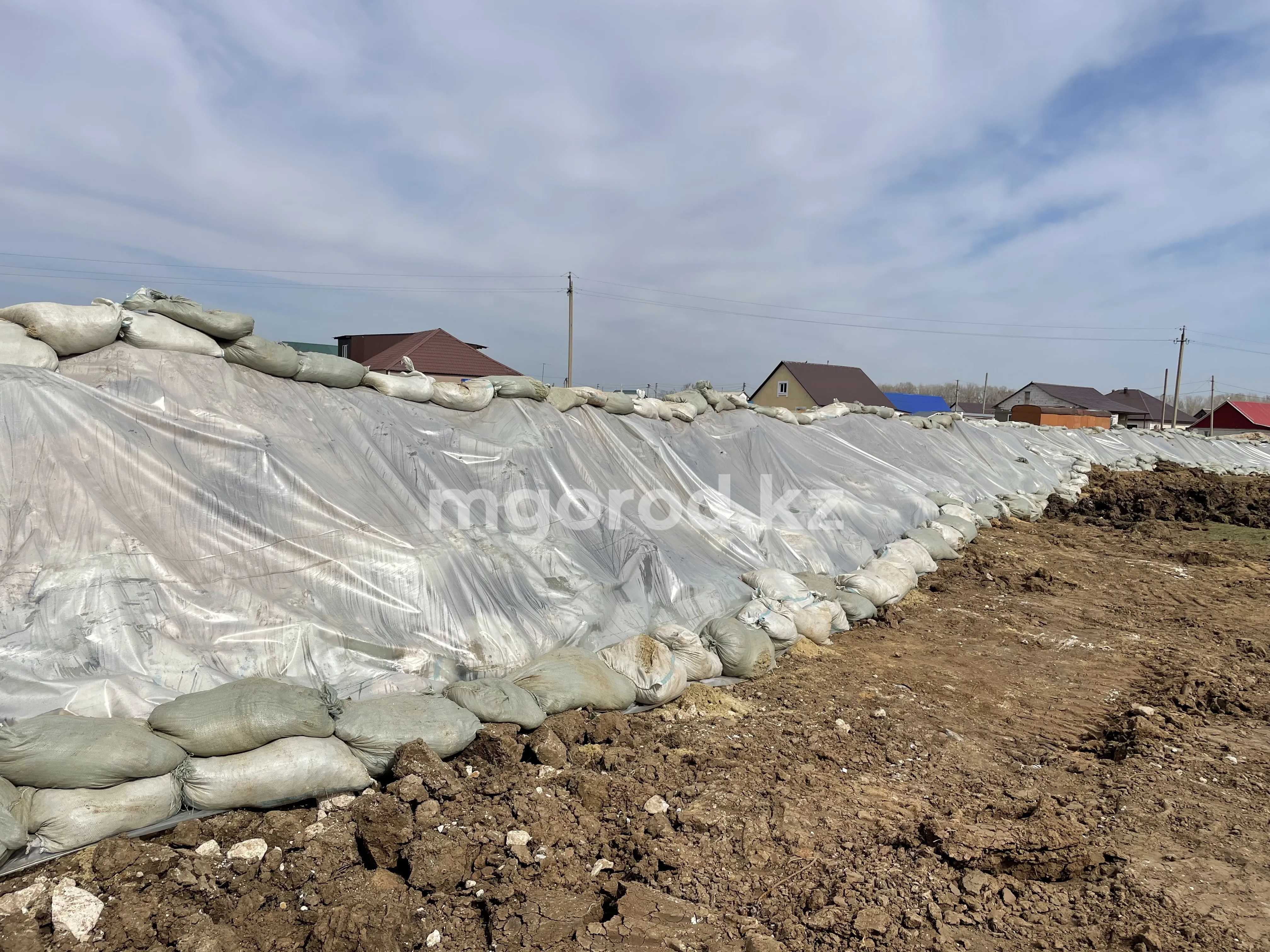 В Уральске более 300 человек участвуют в укреплении берегов Урала