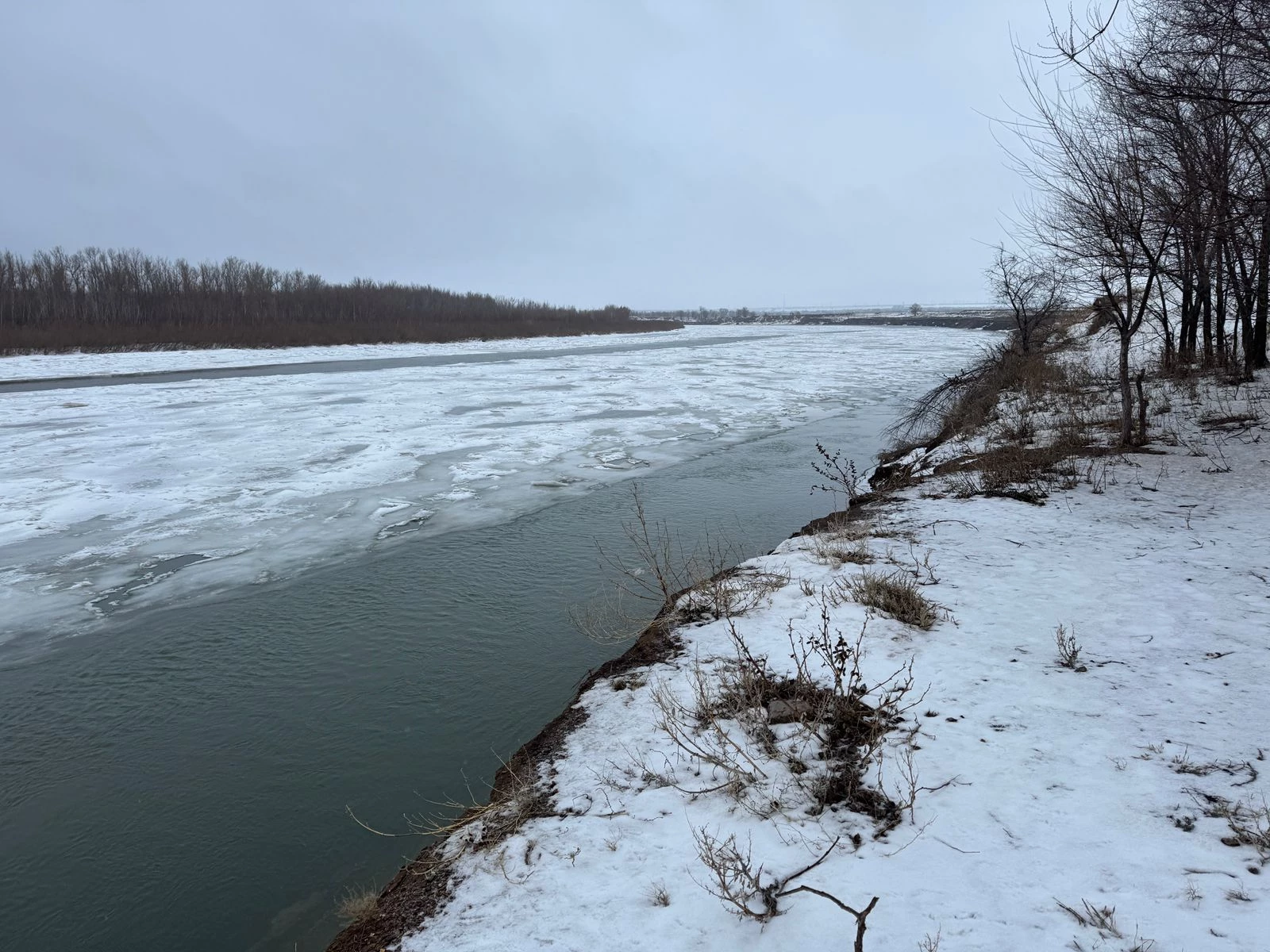 Русло реки Урал смещается в сторону города: На 1,6 млрд тенге укрепят берег в Уральске