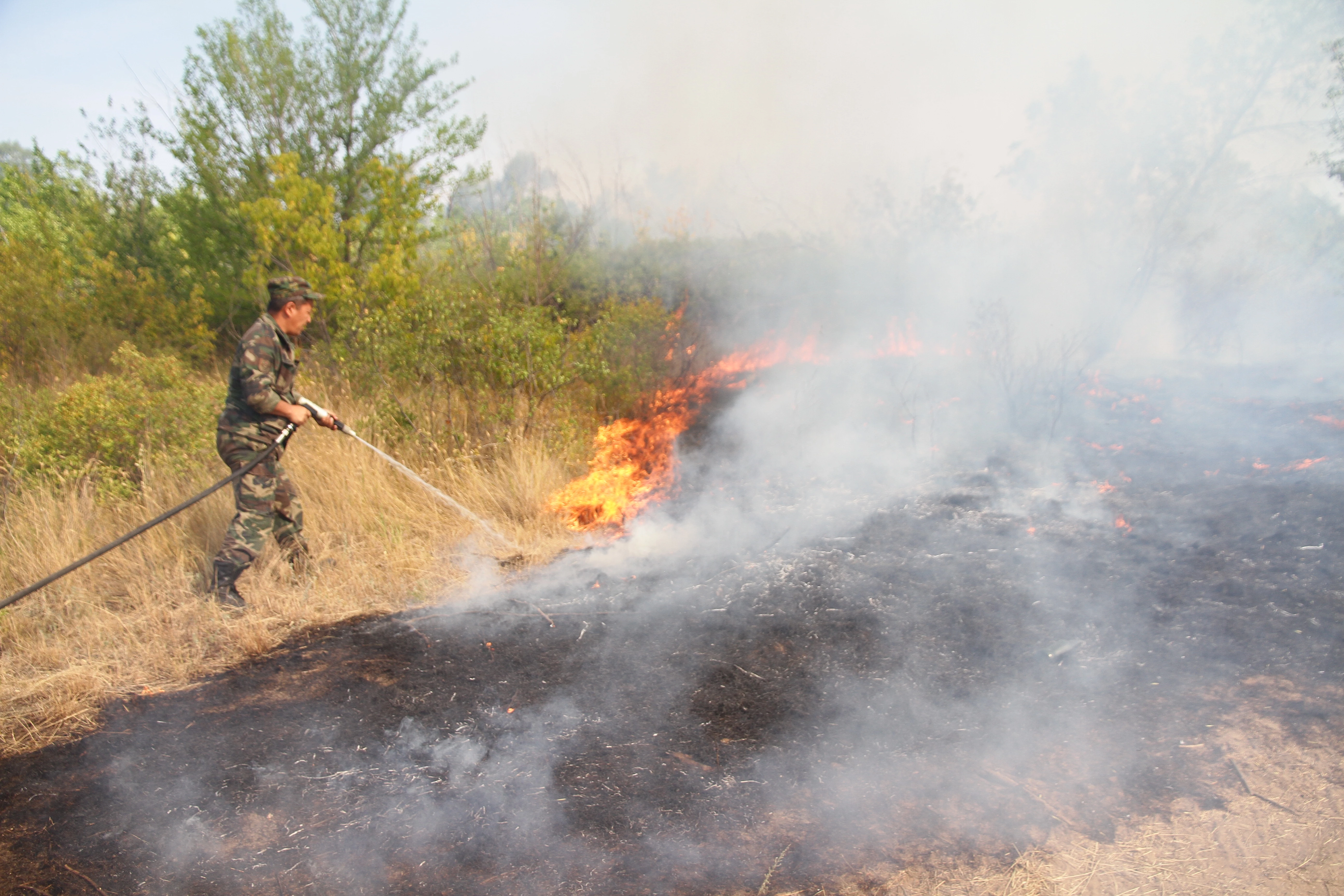 Штормовое предупреждение объявлено на западе Казахстана из-за высокой пожарной опасности
