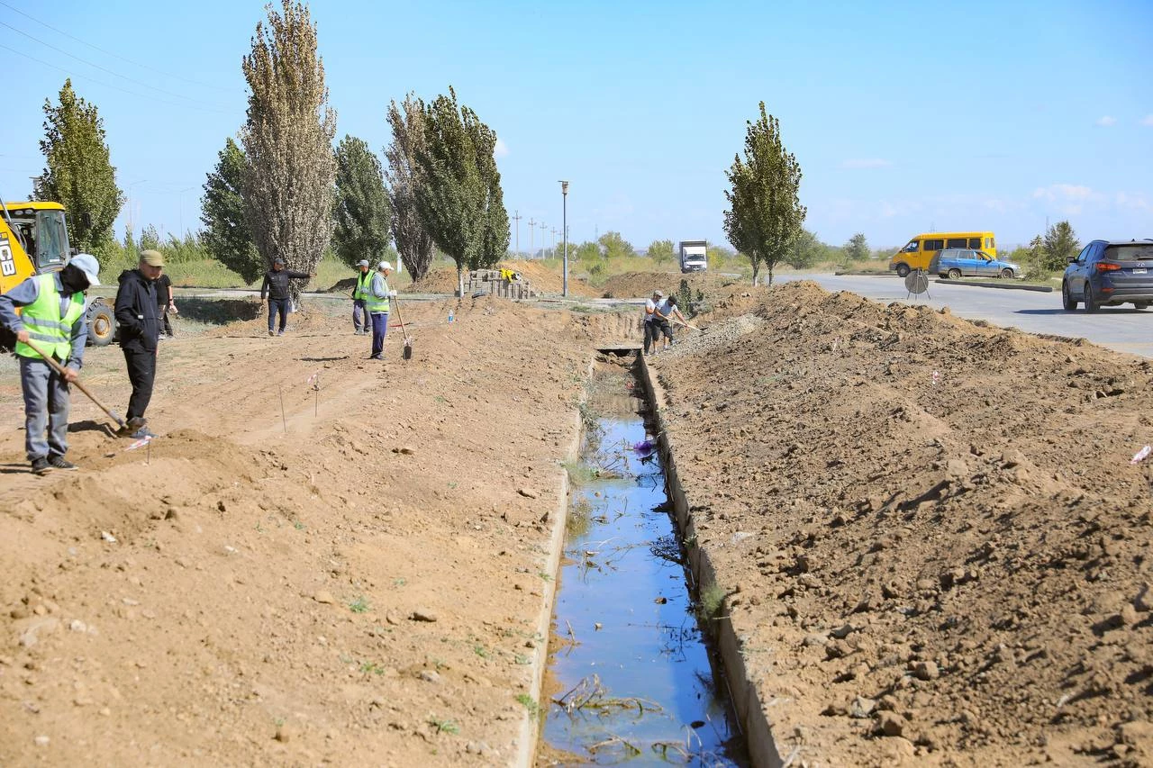 Водоотводный канал для талых строят в Актюбинской области