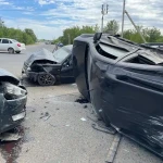 Четыре автомобиля столкнулись в Уральске
