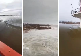 Видео с потоком воды с «Ириклинского водохранилища» напугало жителей ЗКО