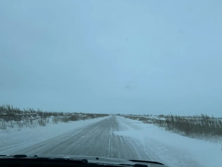 Автодорогу закрыли в Атырауской области из-за непогоды | Мой Город Автодорогу закрыли в Атырауской области из-за непогоды